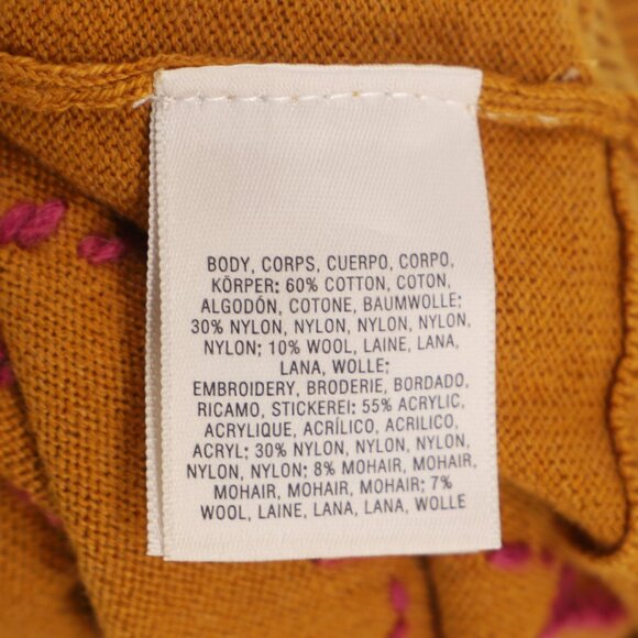 FIELD FLOWER ANTHROPOLOGIE Whimsical Embroidered Cardigan Sweater Size SP - Picture 6 of 6